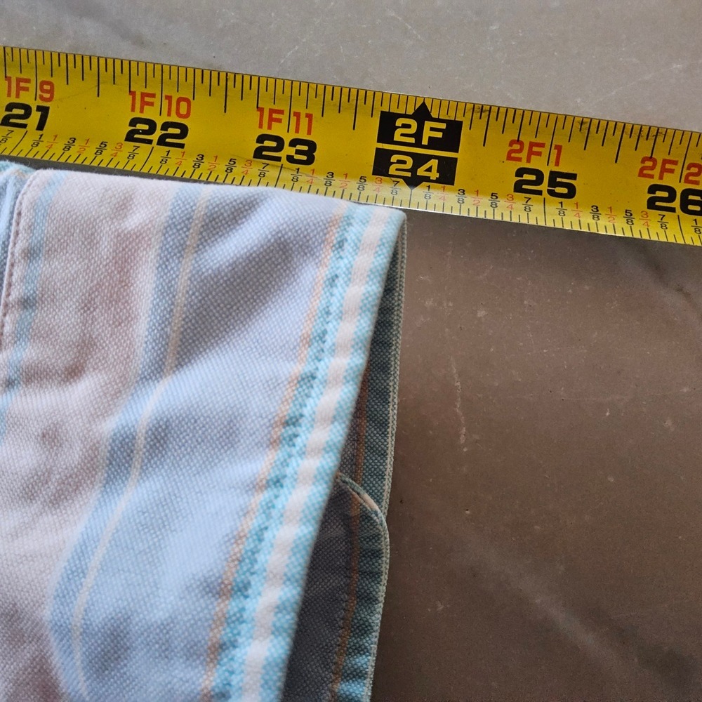 Ralph Lauren Button Down Shirt Mens 16.5-34 Blue Pink Striped Oxford Cotton - Picture 15 of 16